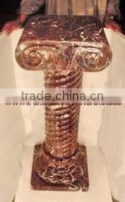 NATURAL RED ZEBRA MARBLE PEDESTALS