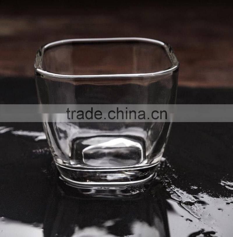 square candle holder 7OZ glass cup