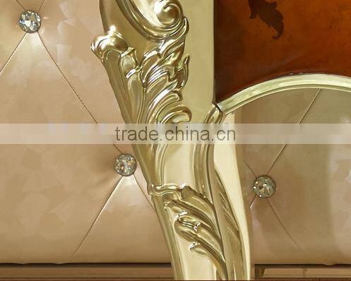 European Style Luxury Console Table, Parquet Pattern Wooden Corner Table, Nice Carving Storage Cabinet (BF01-ML042)