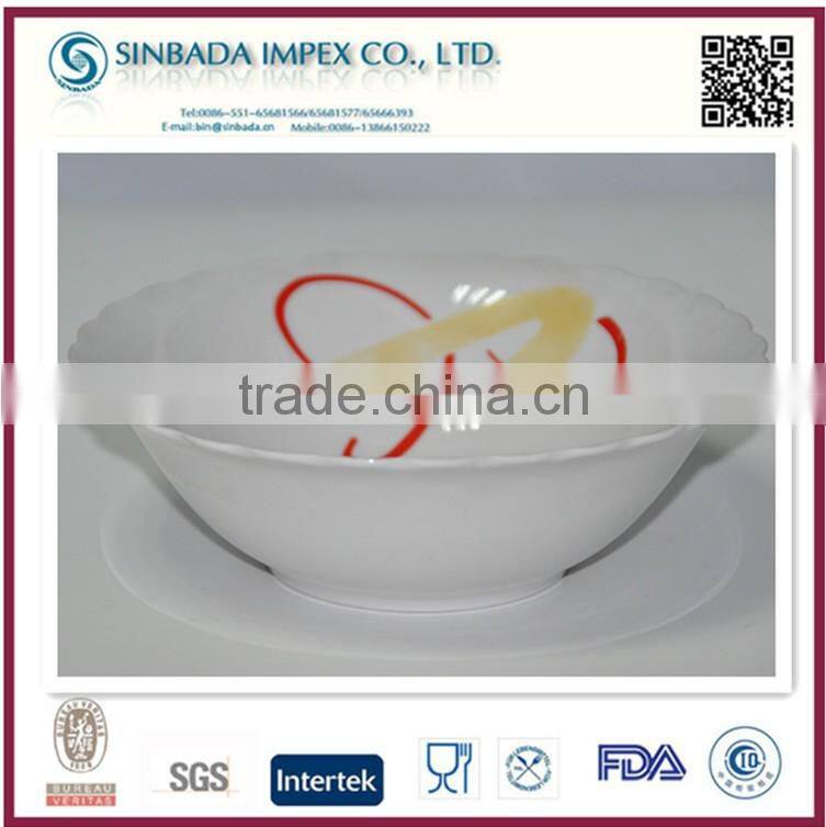 High quality wholesale white ceramic popcorn bowl