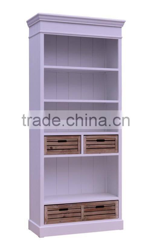 Modern Tall Open Shelf Bookcase, Simple Wooden Bookshelf