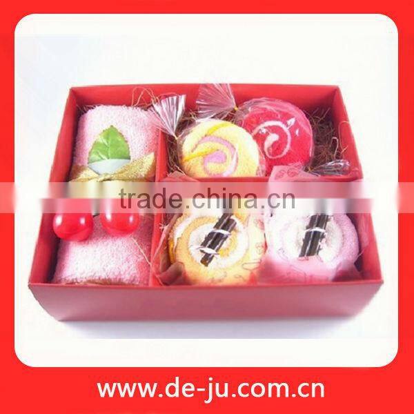Pvc Box Gift Cherry Ice Cream Gift Cake Towel