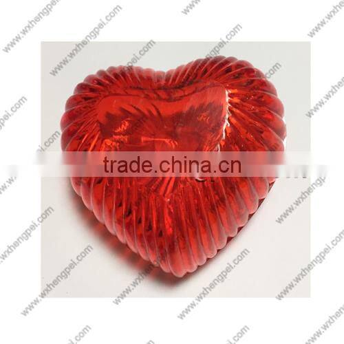 Cleverish portable cute red heart-shaped plastic storage jewelry wedding box kit