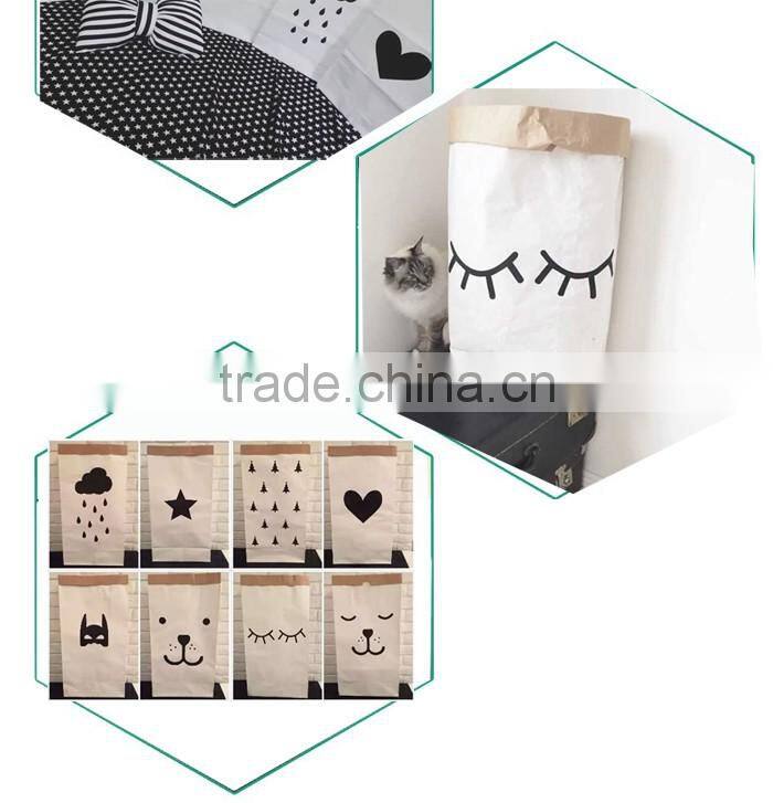 Green Field kraft paper storage bag kids toy keeper bag storage bag