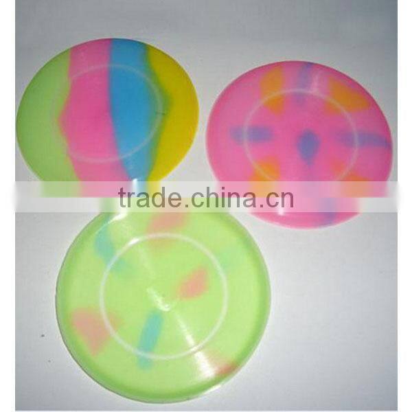 Promotional Colorful Foldable Silicone Toys Soft Frisbee / Flying Disk / Flyer For Dog