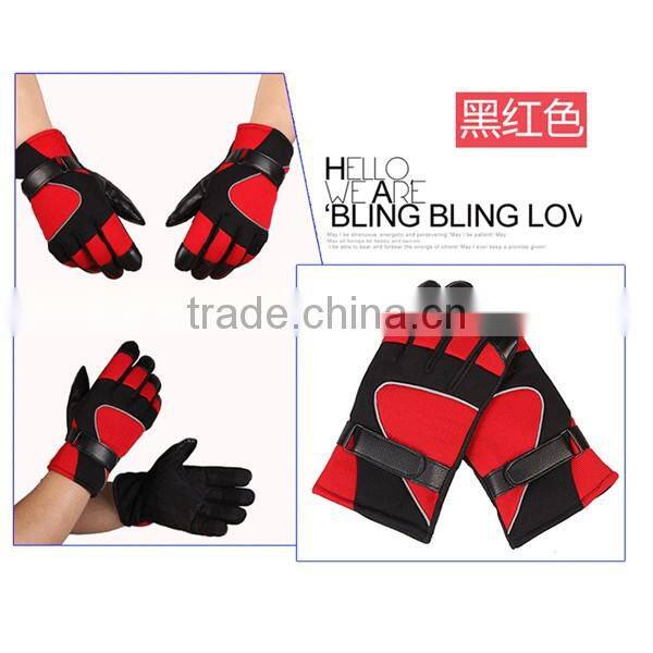 2017 Fashion style leather touch screen gloves, warm cycling gloves, thick warm gloves