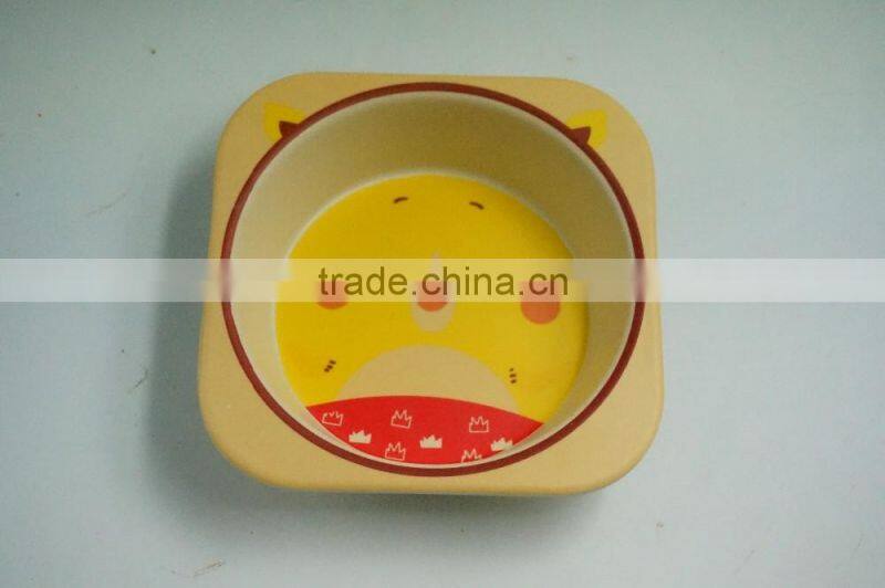 2016 hot selling biodegradable bamboo fibre kid's food bowl
