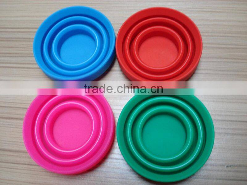 Silicone Folding Cup Telescopic Collapsible with Lid Outdoor Travel Camping