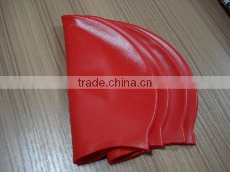 high quality color logo print silicone swimming cap for adult