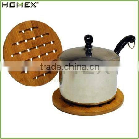 Bamboo Round Cross Trivet/Bamboo Coaster/Bamboo Mat/Homex_FSC/BSCI Factory