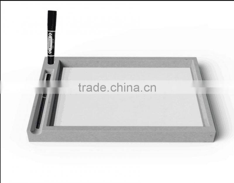 Cement desk accessories Letter tray , pencil cup and catchall for office supplies