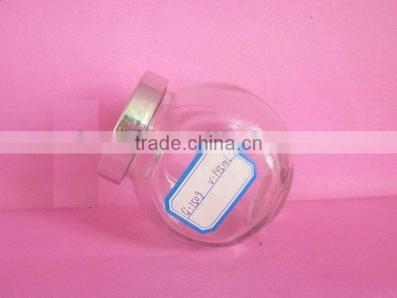 small glass container, glass pickle bottle