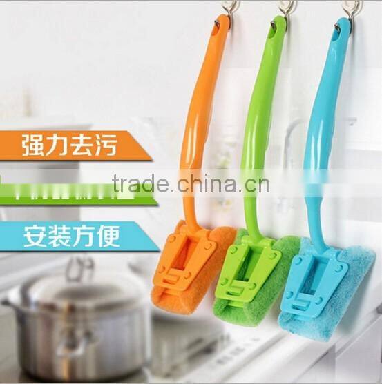 Multifunction foldable washing brush with two pcs of cleaning brush