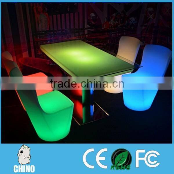 Led Dinner chair for restaurant Lighting table and seats