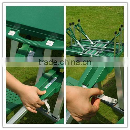 Folding Picnic plasticTable and 4 seats/chairs/bench with Umbrella