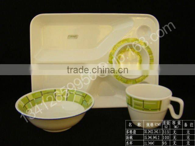 Melamine plate dinnerware set melamine apple plate and bowl set