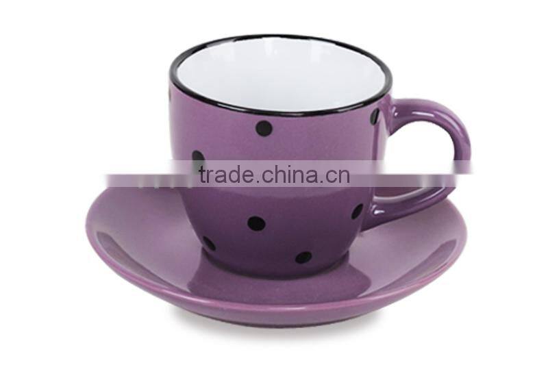 cup and saucer ceramic china/3oz stackable expresso cup&saucer