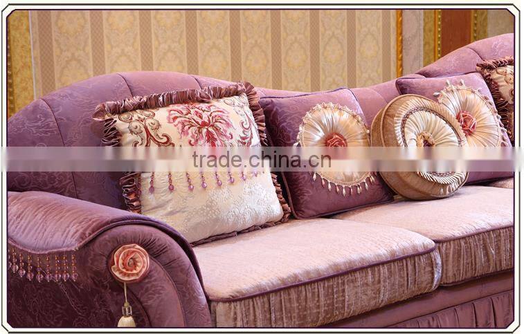 M8010 Arabic traditional L shape corner sofa in fabric from china foshan furniture