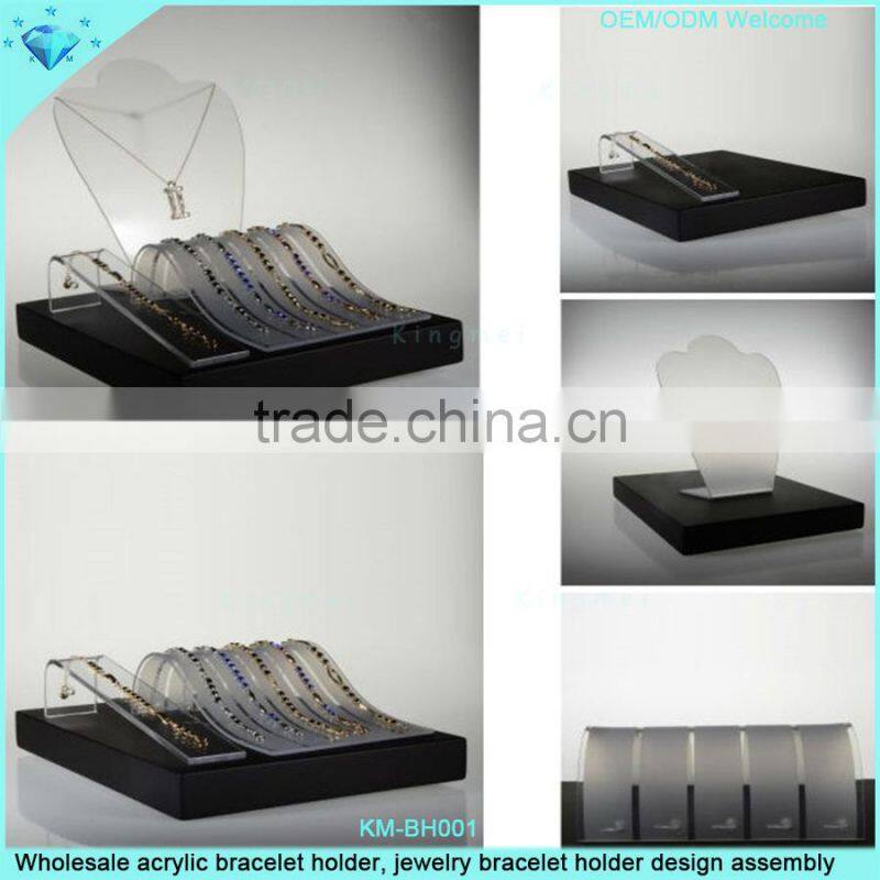 Custom hot frosted acrylic jewelry display, acrylic necklace Stands