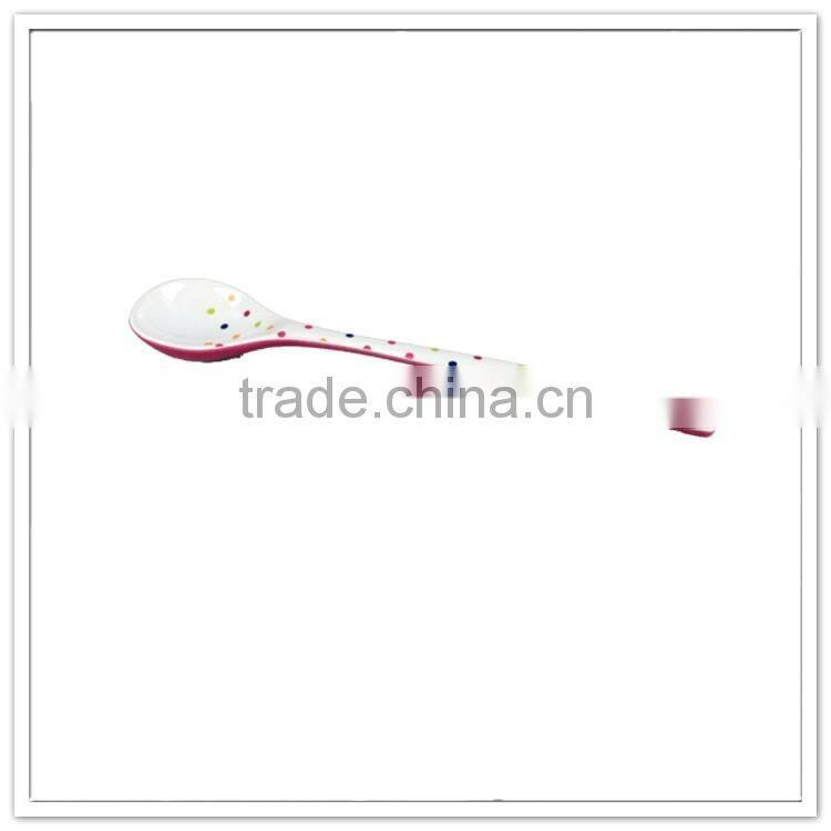 High quality first grade EU standard white color printing melamine plastic table spoon