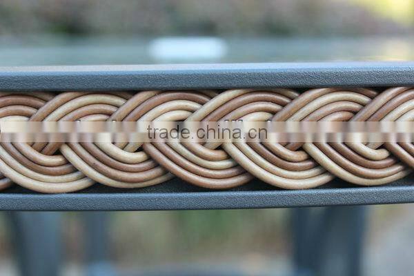 Aluminum 40"Round dining table with umbrella hole