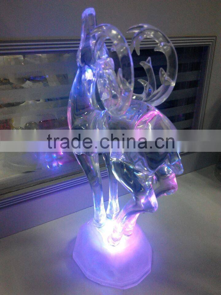 acrylic reindeer acrylic led lights decoration