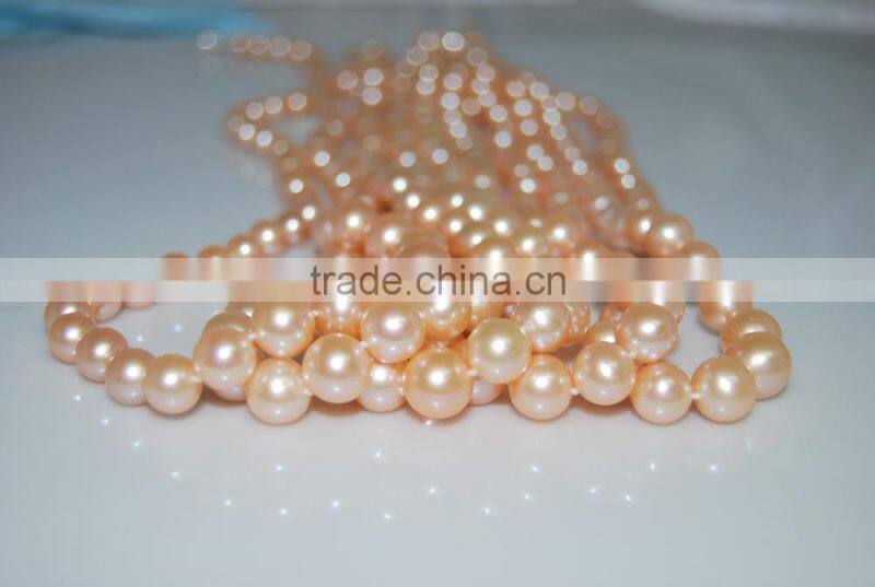 Pretty 3-4mm Pink Freshwater Pearl Necklace 925 Sterling Silver Clasp