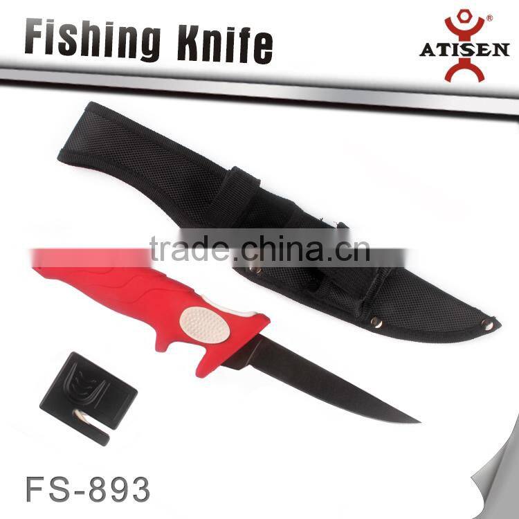 2017 4" Fillet Knife & Mini Sharpener with Nylon Sheath