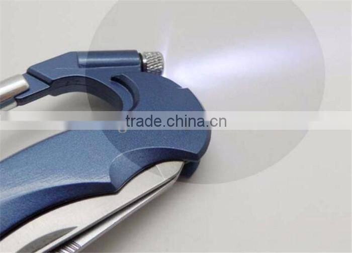 Special gift products multifunction portable carabiner with LED