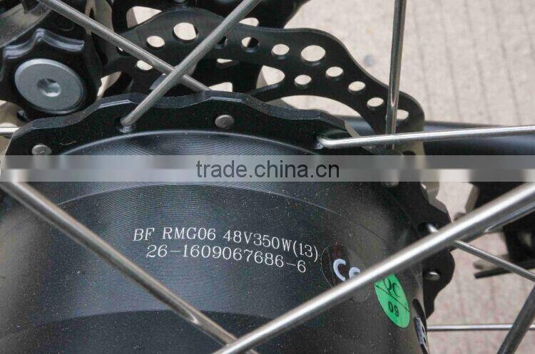 26 inch 350w electric fat tire snow bike