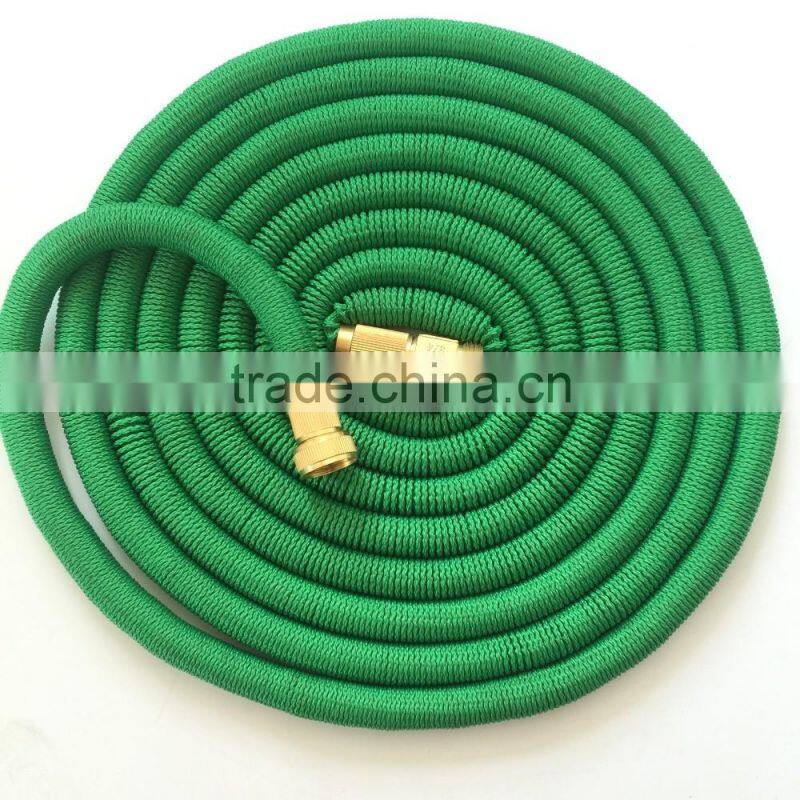 Green color hot sell most strong flexible durable garden hose with hanger