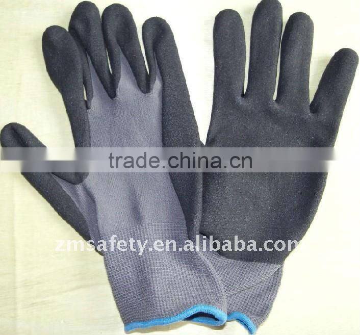 Chemical resistance nitrile gloves with palm coatedJRE32
