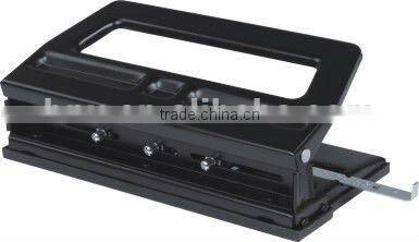 4 Hole Punch, 1/4 Size, 2-3/4 Center, 20 Sht Cap, Black four hole punch