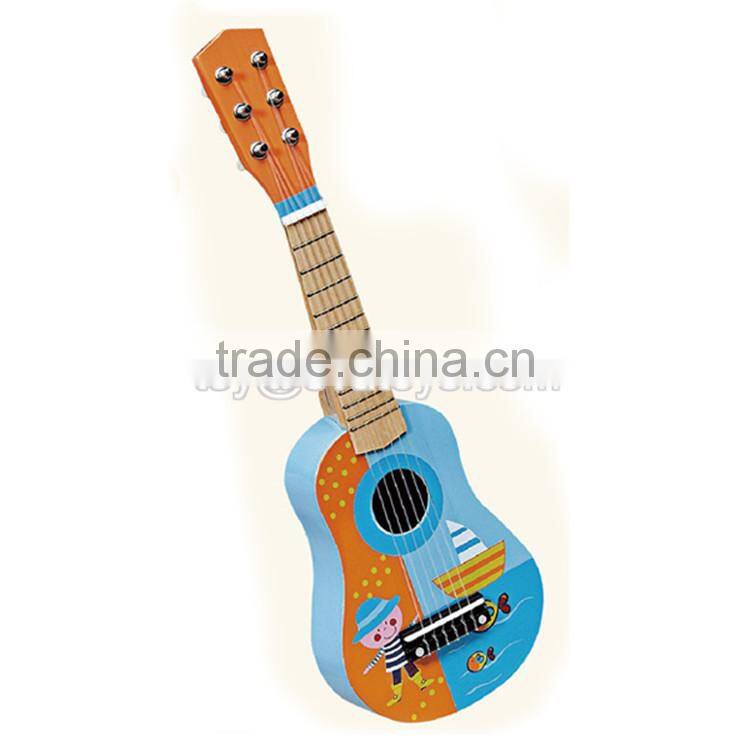 Best sale kids musical wooden toy guitar for 3 year old W07H014-S