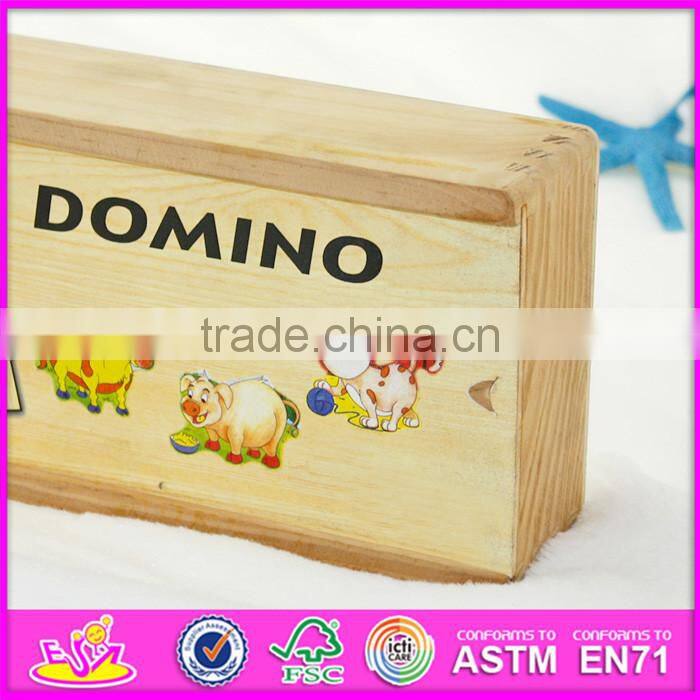 2016 New and popular children wooden mini domino toy WJ277619
