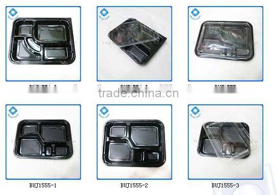 Plastic Compartment Tray With Lid