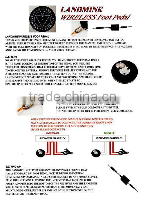 Landmine Wireless Tattoo Foot Pedal Switch