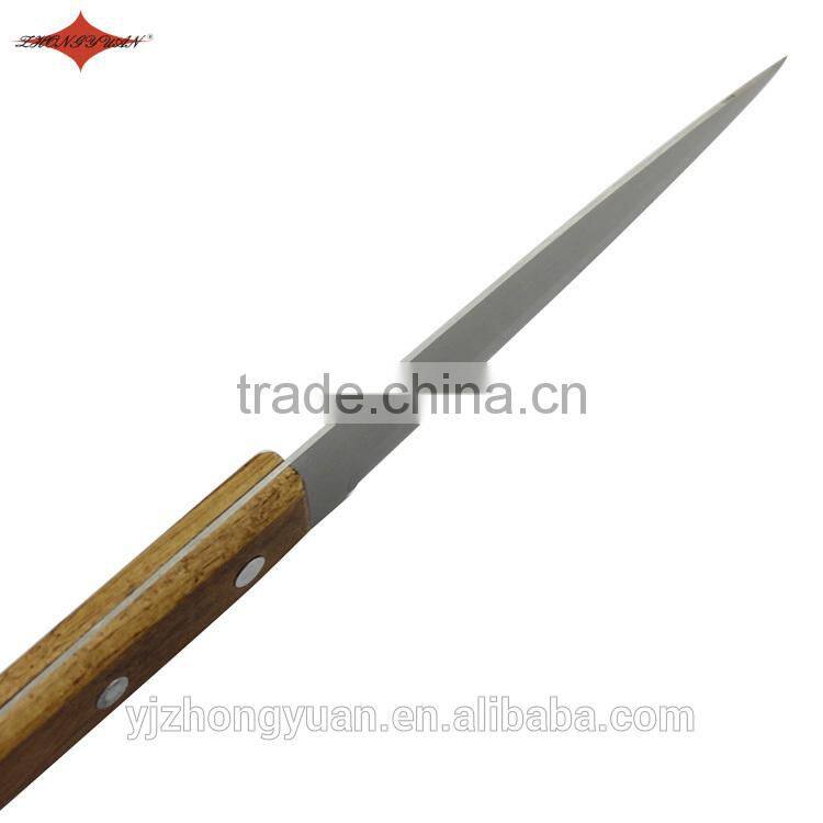 ZY-B50023 5 inch chef knife kitchen knife full-tang blade with brown hardwood handle