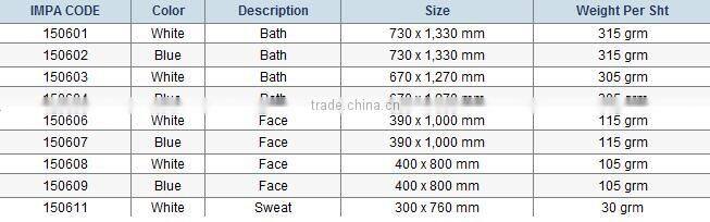 Marine wholesale Thin White Commercial Bath 100% Cotton Towel