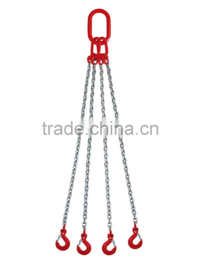 High Quality G80 Type Alloy Steel Adjustable 4 Legs Chain Slings