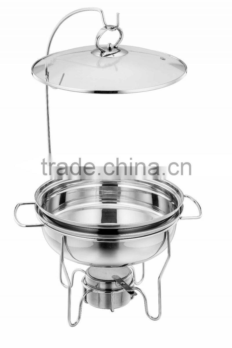 8L Wholesale european style stainless steel alcohol rechaud, chafing dish