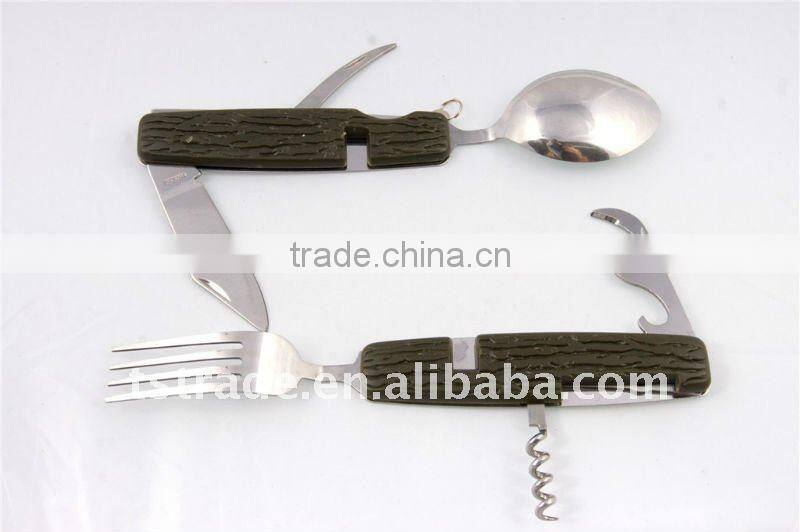 2014 new 6fold new Multi Tableware/Outdoor Tableware/Multi knife/Pocket knife( 301 )