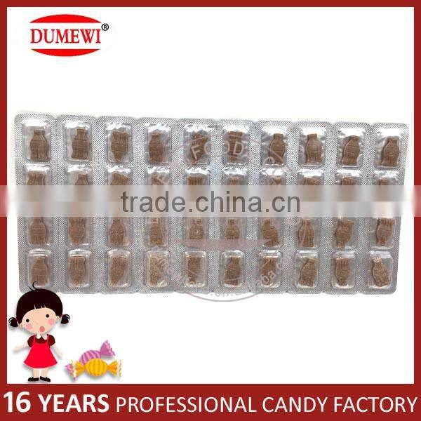 Cola Bottle Shape Compressed Tablet Candy Cola Flavor Hard Candy