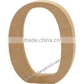 Wooden number 0 Plain, unpainted, unfinished