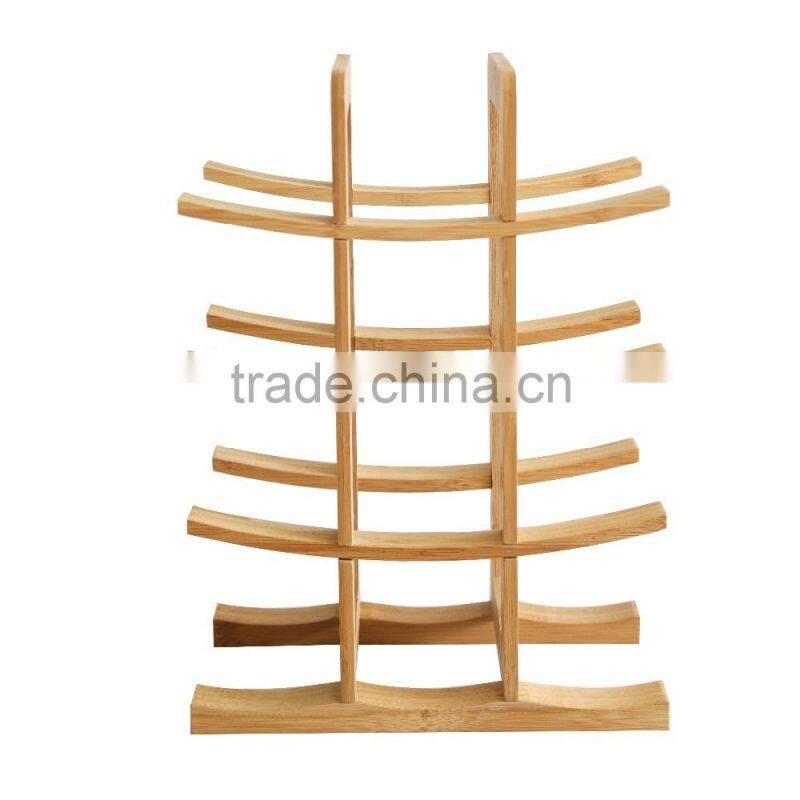 Hot sale eco-friendly bamboo wine bottle holder bamboo wine rack