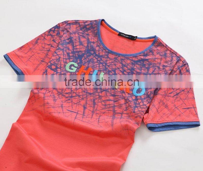 colorful simple design men solid t shirt