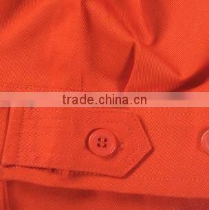100%cotton hi-vis orange construction workwear overall jacket&pant suit