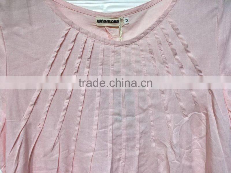 GZY summer hotsale high quality stocklot women thin cotton t-shirt