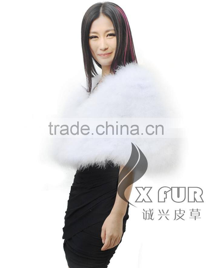 CX-B-87A Turkey Feather Ladies Fashion Fur bridal Cape