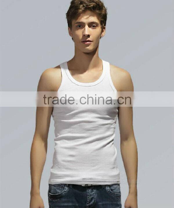China Factory Cheapest Custom Made Blank White Wholesale Men Tank Tops
